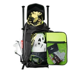 All-Star MVP Dual Hybrid Catcher's Baseball/Softball Backpack Bag -Baseball Sale Store all star bbcbp blk 006 01815.1675197693