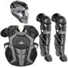 All-Star System7 Axis NOCSAE Intermediate Baseball Catcher's Package -Baseball Sale Store all star ckcc1216s7x blk 36876.1674531317