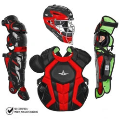 All-Star System7 Axis NOCSAE Adult Baseball Catcher's Package -Baseball Sale Store all star ckccpro1x bkor 08242.1679475004