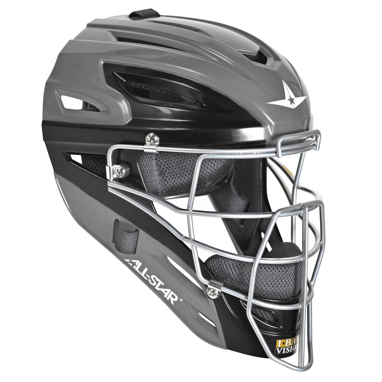 All-Star Graphite Two-Tone Youth Baseball/Softball Catcher's Helmet 7 All-Star Graphite Two-Tone Youth Baseball/Softball Catcher's Helmet - Image 5