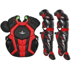 All-Star System7 Axis NOCSAE Adult Baseball Catcher's Gear Set -Baseball Sale Store all star s7ancplga nvygld 91389.1678170498