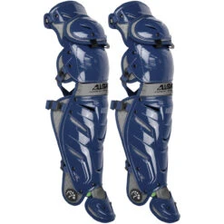 All-Star System 7 Axis 16.5 Inch Adult Baseball Catcher's Leg Guards -Baseball Sale Store all star lg40wpro nvygph 28466.1679359011