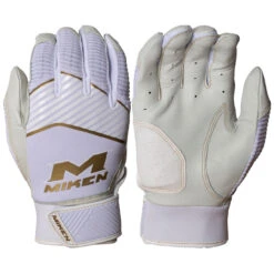 Miken Gold MBGGLD Baseball/Softball Batting Gloves -Baseball Sale Store miken mbggld wht 01 86947.1654284407
