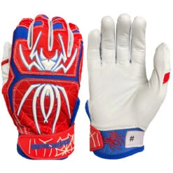 Spiderz 2022 Endite Adult Baseball/Softball Batting Gloves -Baseball Sale Store spiderz endite 2022 nvyredwht 80698.1679445974