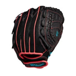 Wilson 2022 Flash Series 11 Inch WTA04RF2211 Fastpitch Softball Glove -Baseball Sale Store wbw100406 0 a440 flash if 11 black hotpink.png.cq5dam.web .2000.2000 85968.1654283595